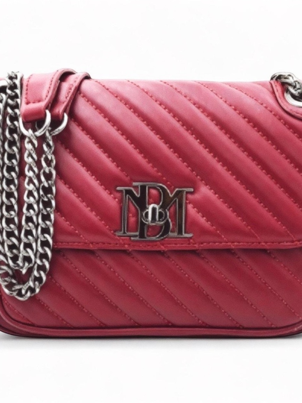 Badgley Mischka Quilted Crossbody Bag in Red